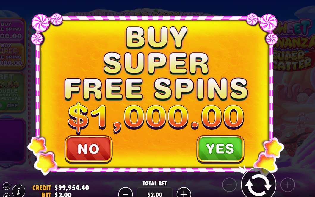 Four Scatters on the grid that start Free Spins