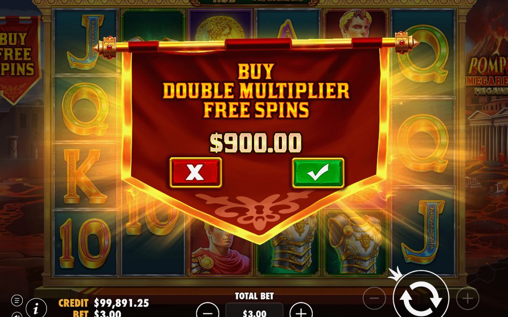 Bonus screen during a tumble sequence