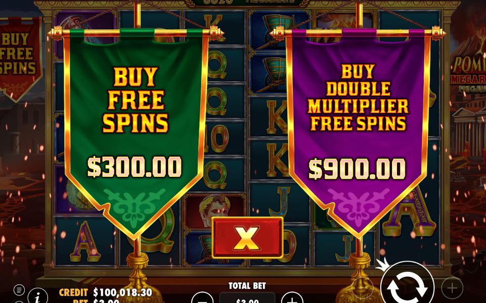 Bonus screen showing the reels and Scatter symbols