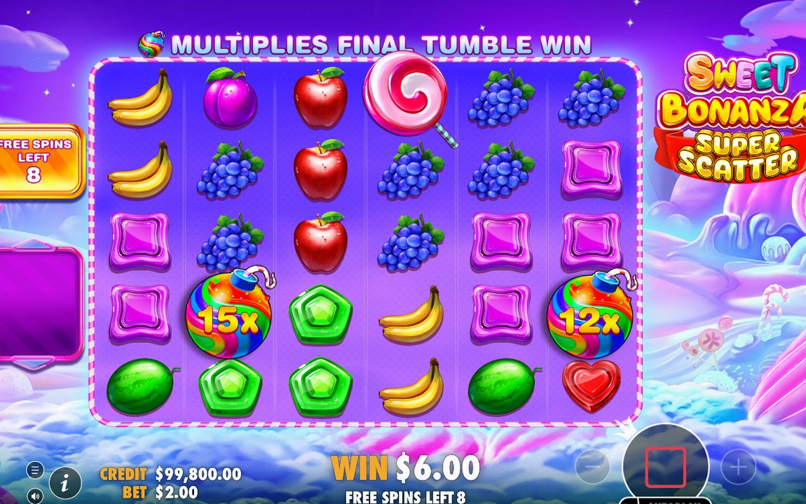 Multiplier Bomb values landing on the special reels