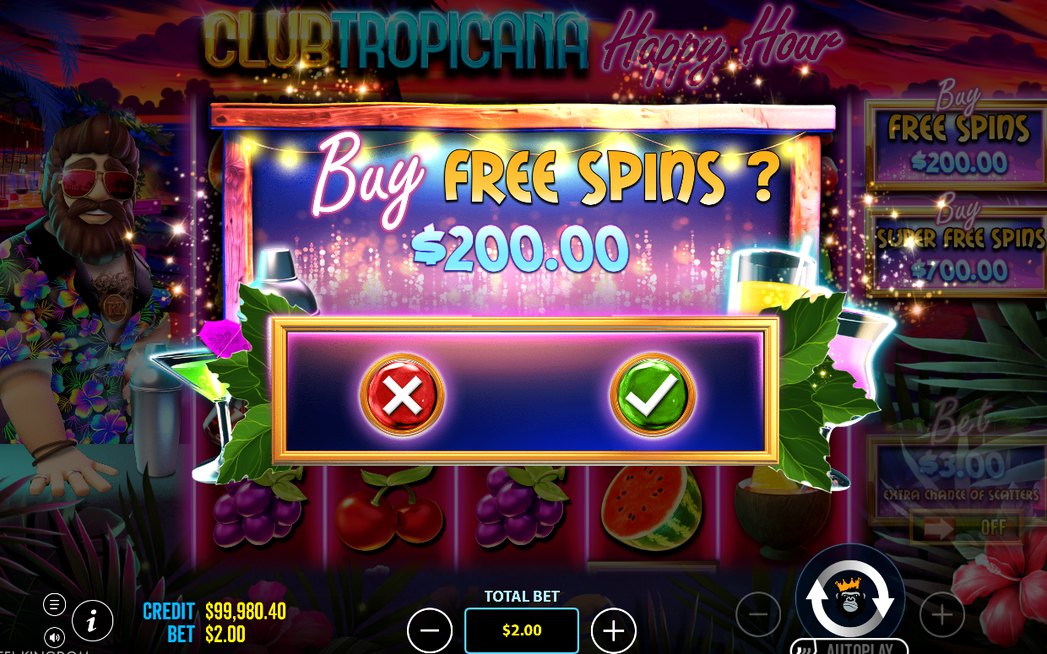 Bonus round showing the SCATTER symbol that opens Free Spins